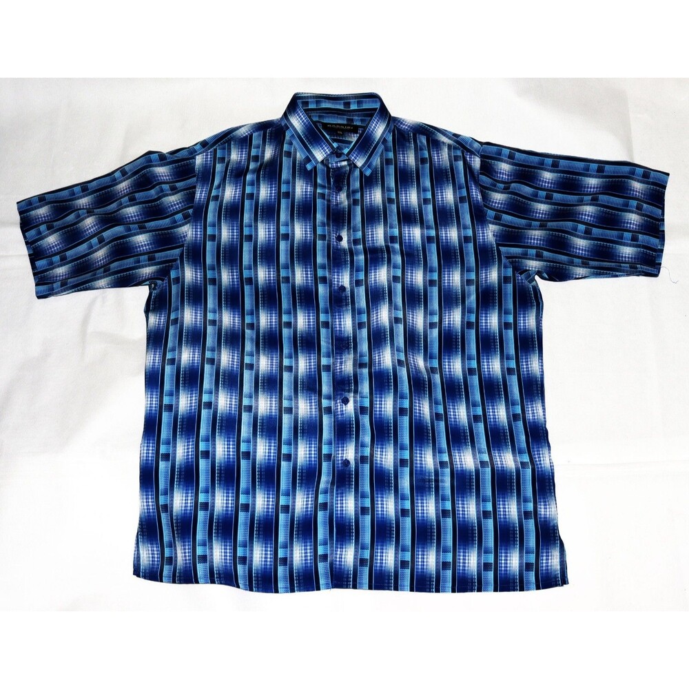 Bassiri Limited Collection Men's Short Sleeve Button Front Shirt Casual Size 2XL